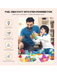 Juguetes Magnéticos Educativos Jenavia Set 60 Piezas 3-14 Años 2