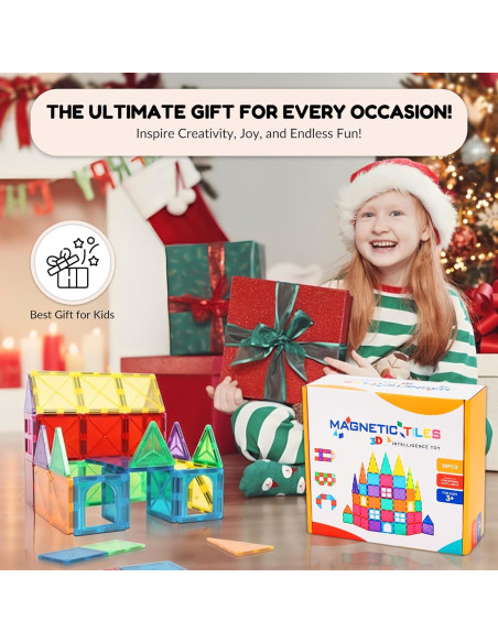 Juguetes Magnéticos Educativos Jenavia Set 60 Piezas 3-14 Años