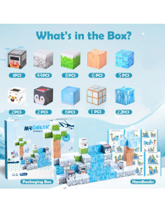 97 Piezas Bloques Magnéticos Tema Invernal THEBRIXKING 2.54 cm 2