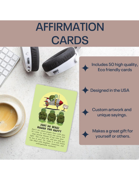 Tarjetas de Afirmación Positiva Lacunas - 50 Cartas Ecológicas