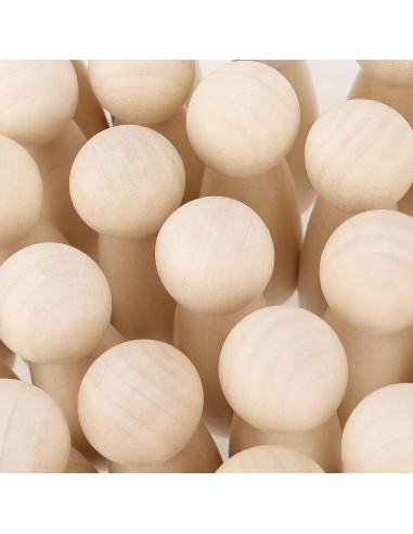 30 Piezas Muñecas de Madera sin Terminar HEIHAK 8.89 cm