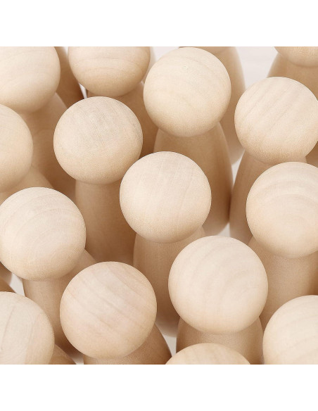 30 Piezas Muñecas de Madera sin Terminar HEIHAK 8.89 cm