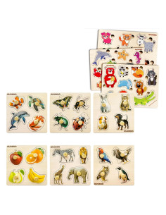 Rompecabezas de Madera QUOKKA para Niños 1-3 Años - Juguete Educativo