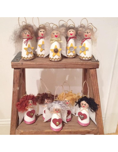 30 Piezas Muñecas de Madera sin Terminar HEIHAK 8.89 cm