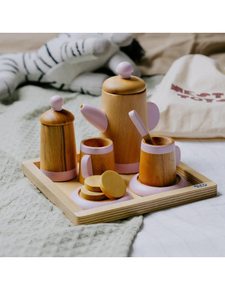 Juego de Té de Madera NESTA TOYS - 10 Piezas para Niños 3+