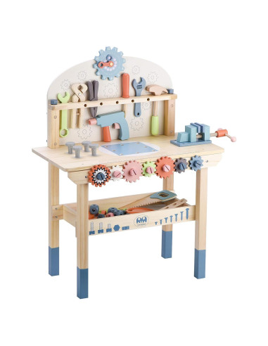 Banco de herramientas de madera Toywoo 60x30x80 cm para niños