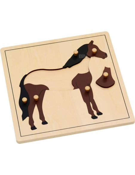 Rompecabezas de Madera Caballo Elite Montessori 24x24cm