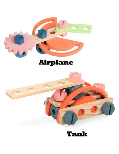 Banco de herramientas de madera Toywoo 60x30x80 cm para niños