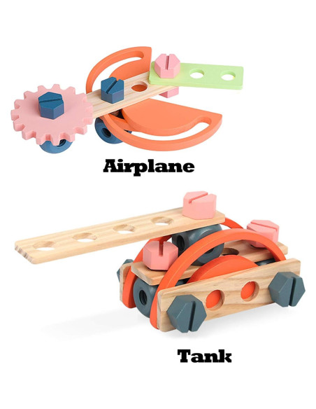 Banco de herramientas de madera Toywoo 60x30x80 cm para niños