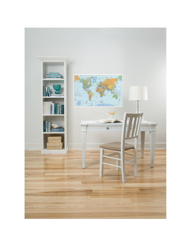 Mapa Mundial de Pizarra Secable WallPops 61x91 cm Azul