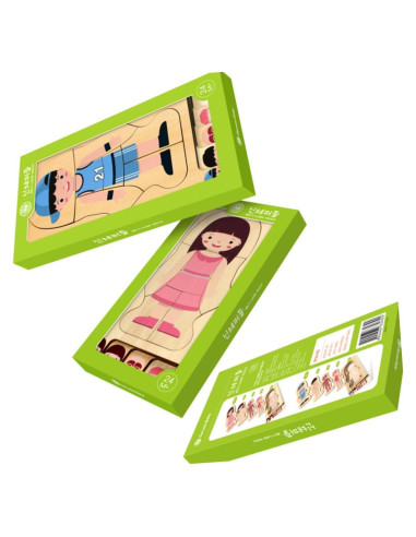 Rompecabezas Educativo de Madera BESPORTBLE Anatomía Humana 30x14 cm