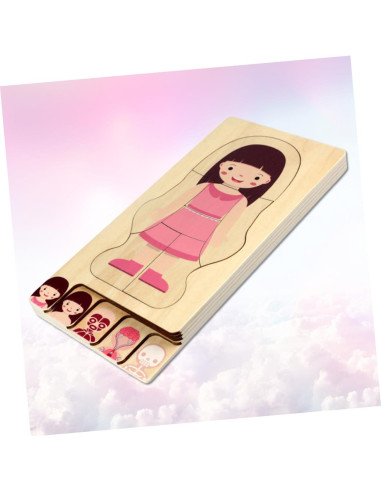 Rompecabezas Educativo de Madera BESPORTBLE Anatomía Humana 30x14 cm