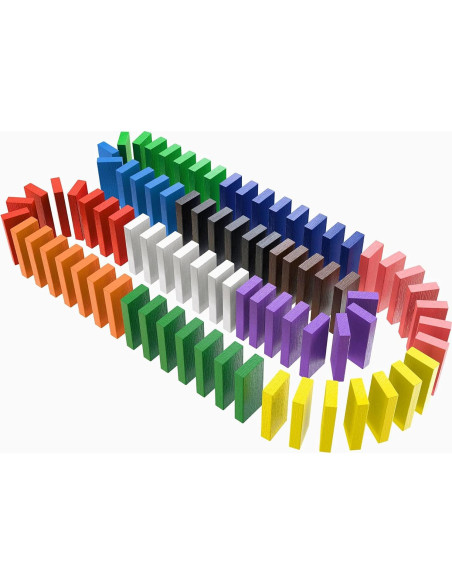 Juego de dominó de madera AQSXO 120 piezas colores variados