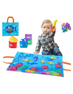 Juego de Pesca Montessori KALASU 22 Piezas para Niños 1-3 Años