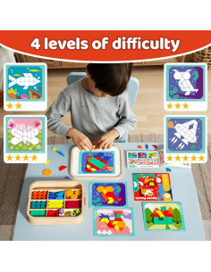 Juego de Bloques Magnéticos de Madera Edutree 288 Piezas 2