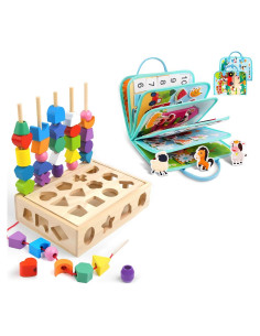 Juguete Montessori Clasificador de Formas y Libro Ocupado