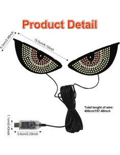 Luz LED Ojos de Diablo Blueshyhall para Coche USB Rojo y Blanco 2