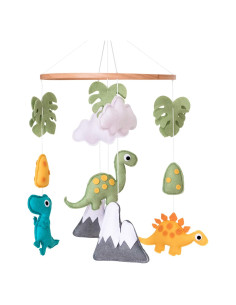 Móvil de Cuna Dinosaurio Vlokup - Fieltro Suave, 25.6x25.1cm