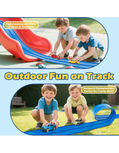 Pista de Carreras Flexible INKZOO 15 Pies para Niños 3+