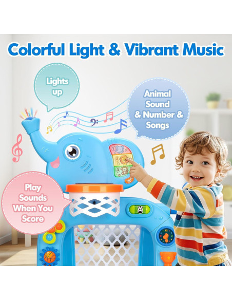 Aro de Baloncesto y Meta de Fútbol Gmaophy para Niños 1-3 Años Aro de Baloncesto y Meta de Fútbol Gmaophy para Niños 1-3 Años