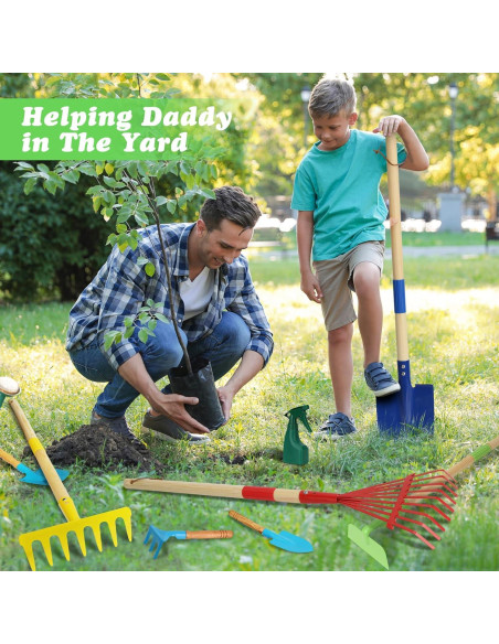 Juego de Herramientas de Jardinería para Niños Demolike con Carretilla