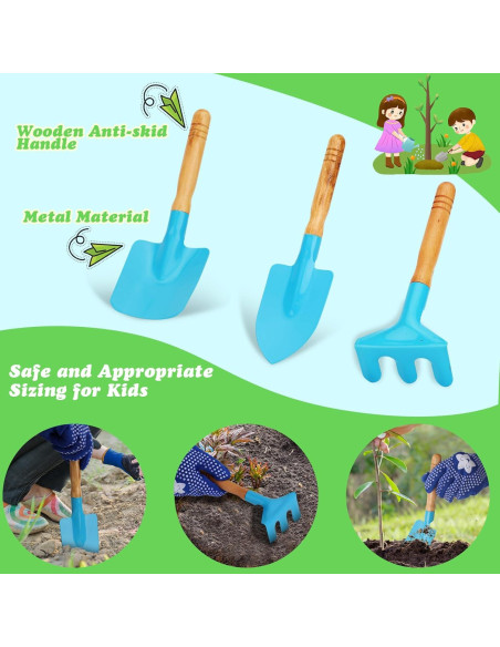 Juego de Herramientas de Jardinería para Niños Demolike con Carretilla