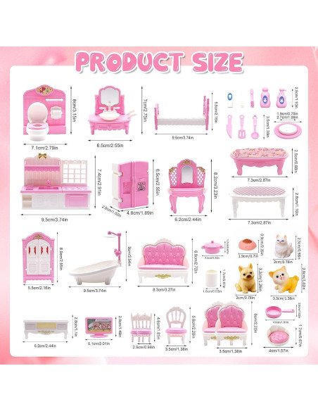 Conjunto de Muebles para Casa de Muñecas SwankyStyle 36 Piezas