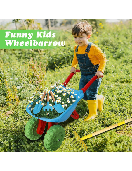 Juego de Herramientas de Jardinería para Niños Demolike con Carretilla