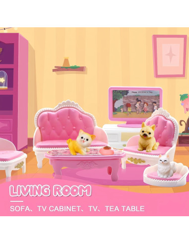 Conjunto de Muebles para Casa de Muñecas SwankyStyle 36 Piezas