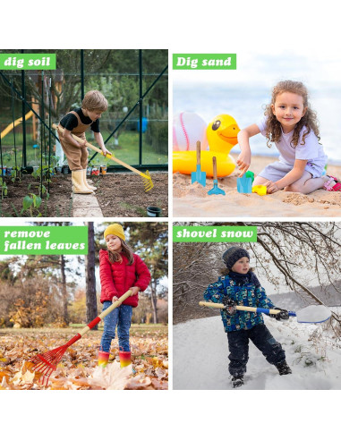 Juego de Herramientas de Jardinería para Niños Demolike con Carretilla