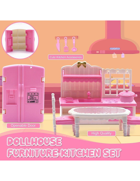 Conjunto de Muebles para Casa de Muñecas SwankyStyle 36 Piezas