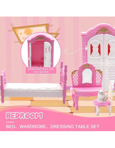 Conjunto de Muebles para Casa de Muñecas SwankyStyle 36 Piezas