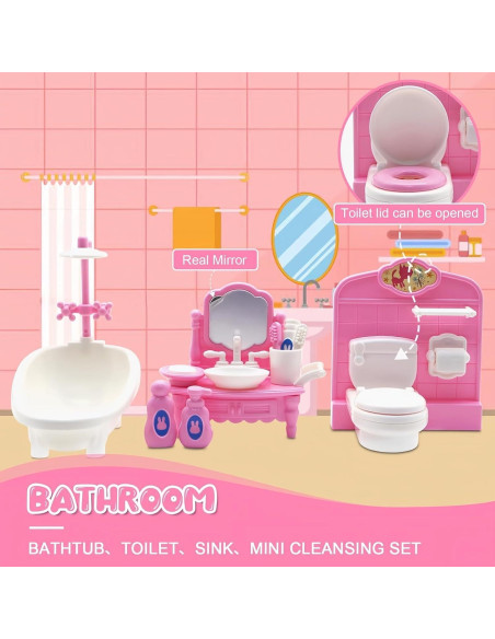 Conjunto de Muebles para Casa de Muñecas SwankyStyle 36 Piezas