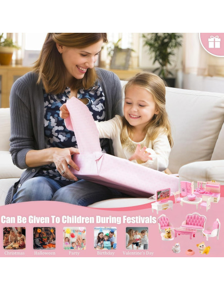 Conjunto de Muebles para Casa de Muñecas SwankyStyle 36 Piezas