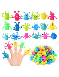 40 Marionetas de Dedo Monstruos HIYZI - Juguetes de Goma para Niños