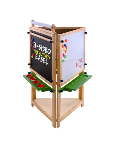 Caballete Infantil de 3 Lados Suministro de Arte 1.17m Pino