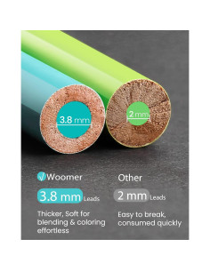 Lápices de Colores Woomer 72 Unidades 3.8mm Suave Multicolor 2
