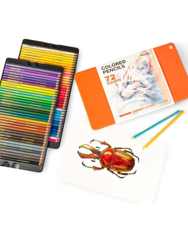 Lápices de Colores Woomer 72 Unidades 3.8mm Suave Multicolor