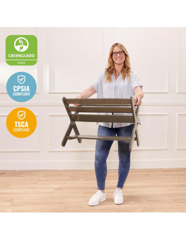 Caddy de Libros ECR4Kids Lavado Gris 62.5x44.5x44.5 cm