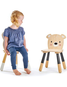 Silla Oso del Bosque Tender Leaf Toys - Madera Ecológica 32x30x48 cm 2