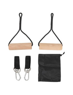 Anillas de Gimnasia de Madera ZIZEV 200kg Entrenamiento Multifuncional