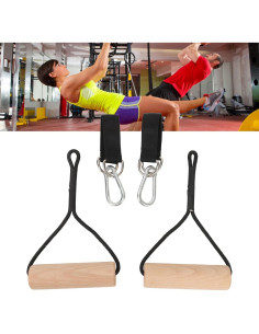 Anillas de Gimnasia de Madera ZIZEV 200kg Entrenamiento Multifuncional 2