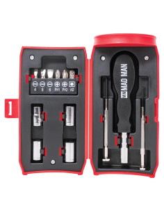 Kit de Herramientas Mad Man 32784 - 13 Piezas, Rojo