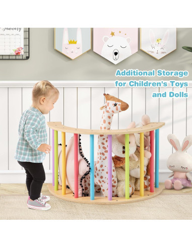 Arco de Escalada 6 en 1 Costzon para Niños - Madera y Cojín