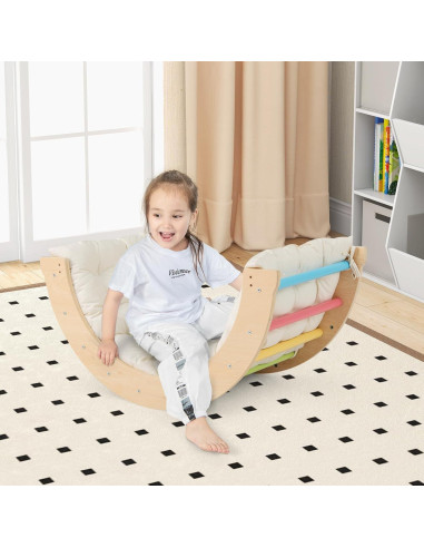 Arco de Escalada 6 en 1 Costzon para Niños - Madera y Cojín