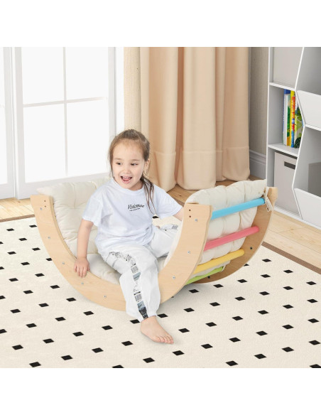 Arco de Escalada 6 en 1 Costzon para Niños - Madera y Cojín