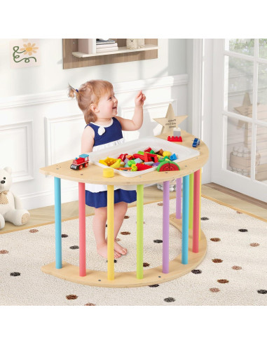 Arco de Escalada 6 en 1 Costzon para Niños - Madera y Cojín