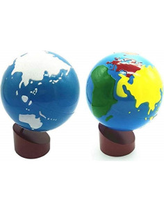 Globo Terráqueo Educativo DANNI para Bebés - Madera y Plástico 2