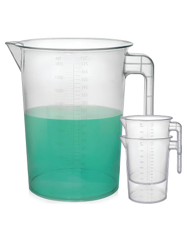 Jarras Medidoras de Plástico Terbold 5L - Paquete de 3