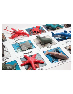Juego de Emparejamiento Montessori Bolsas Ocupadas - Animales Oceánicos